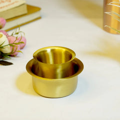 Pure Brass Coffee Dabra Set-Matte Finish Traditional South Indian Filter Coffee Cup