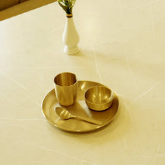 Kansa Baby Bhog Set (4-Piece) | Copper Tumbler & 8-Inch Plate for Feeding & Pooja