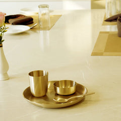 Kansa Baby Bhog Set (4-Piece) | Copper Tumbler & 8-Inch Plate for Feeding & Pooja