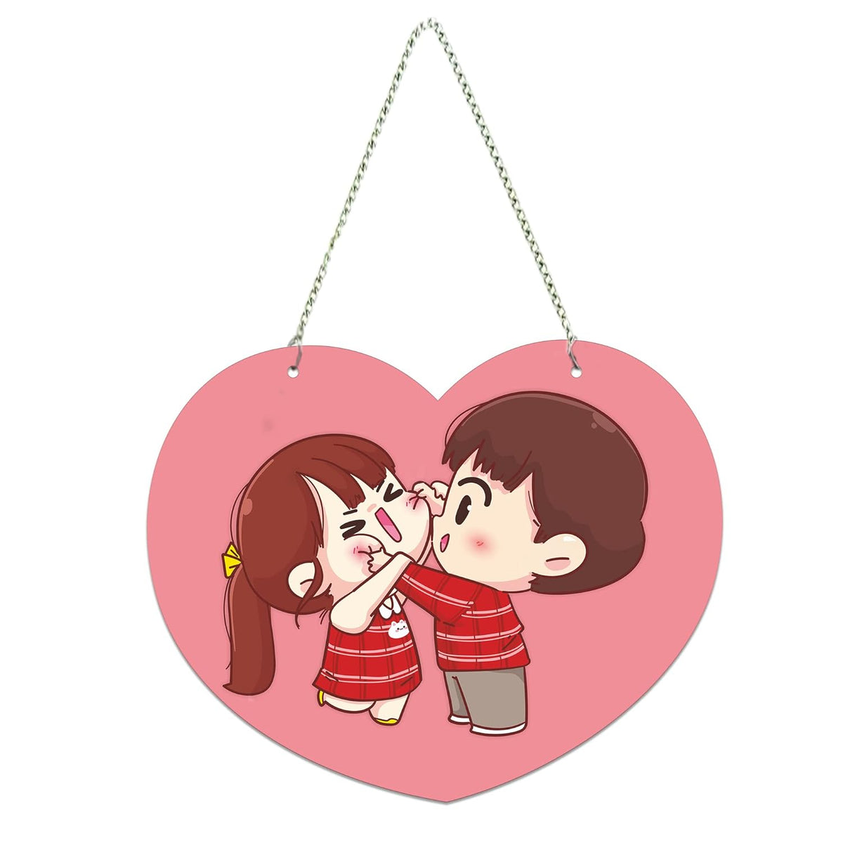 Fashcraft Cute Couple Wooden Wall Hanger for Home Decor | Romantic Gift for Girlfriend & Couples