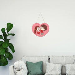 Fashcraft Cute Couple Wooden Wall Hanger for Home Decor | Romantic Gift for Girlfriend & Couples