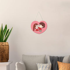 Fashcraft Cute Couple Wooden Wall Hanger for Home Decor | Romantic Gift for Girlfriend & Couples