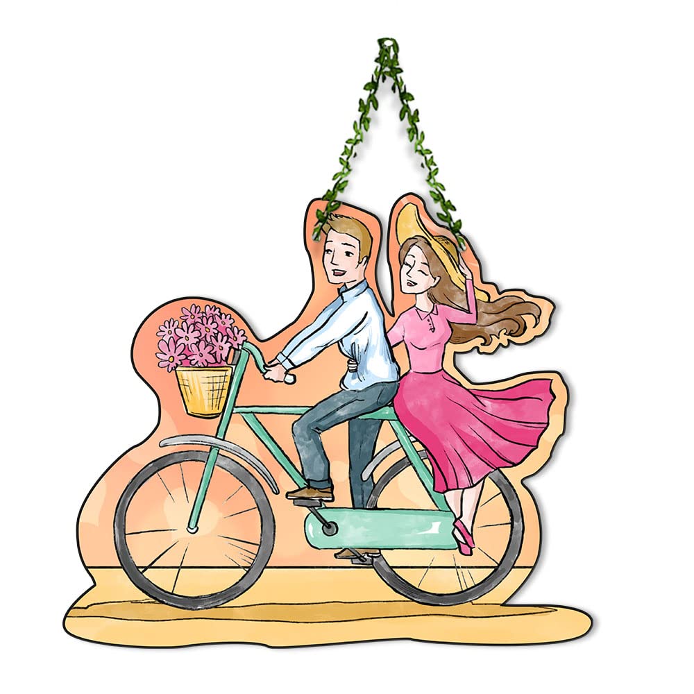 Fashcraft Couple Wooden Wall Hanging for Home Decor | Romantic Couple Gift & Valentine Wall Art