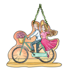 Fashcraft Couple Wooden Wall Hanging for Home Decor | Romantic Couple Gift & Valentine Wall Art