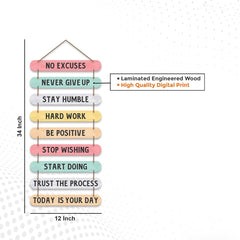 FASHCRAFT Decorative Motivational Quotes Printed MDF Wooden Wall Hanging | Modern Inspirational Wall Art for Home & Office