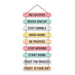 FASHCRAFT Decorative Motivational Quotes Printed MDF Wooden Wall Hanging | Modern Inspirational Wall Art for Home & Office