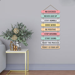 FASHCRAFT Decorative Motivational Quotes Printed MDF Wooden Wall Hanging | Modern Inspirational Wall Art for Home & Office