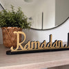 Wooden Ramadan Mubarak Standing Table Sign, Traditional Eid Party Decoration, Ramadan Party Celebrations, Choice Of Colours