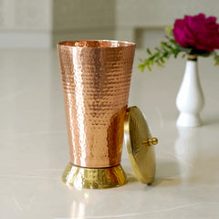 Pure Copper Tumbler | Ayurvedic Drinking Cup for Water, Health & Home Use