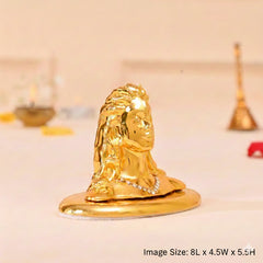 Adiyogi Shiva Idol – Metal Shine Mahadev Statue for Car Dashboard, Home Pooja, Lord Shankara Decorative Showpiece, Spiritual Home Decor