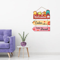 Fashcraft “Welcome Home” Quote MDF Wooden Wall Hanging – Decorative Wall Art for Living Room, Bedroom & Home Entrance