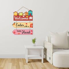 Fashcraft “Welcome Home” Quote MDF Wooden Wall Hanging – Decorative Wall Art for Living Room, Bedroom & Home Entrance